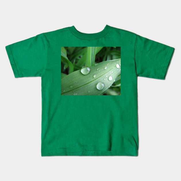 Water Droplets Kids T-Shirt by ARTWORKandBEYOND